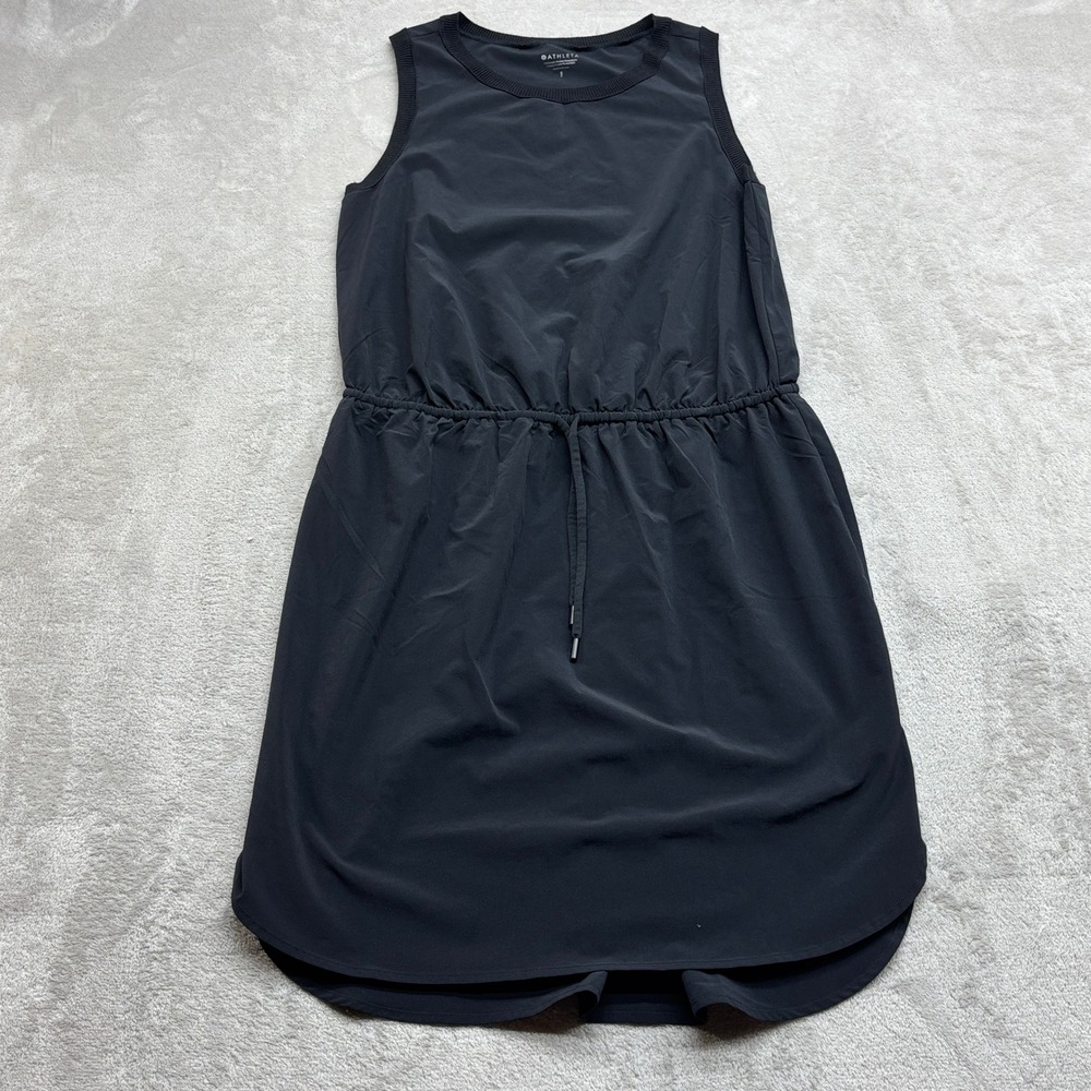 Athleta Rincon Dress Women S Black Sleeveless Drawstring Waist Pockets Gorpcore
